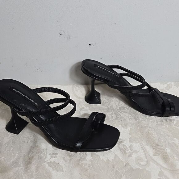 French Connection Black Sculptural Heels - Picture 4 of 7